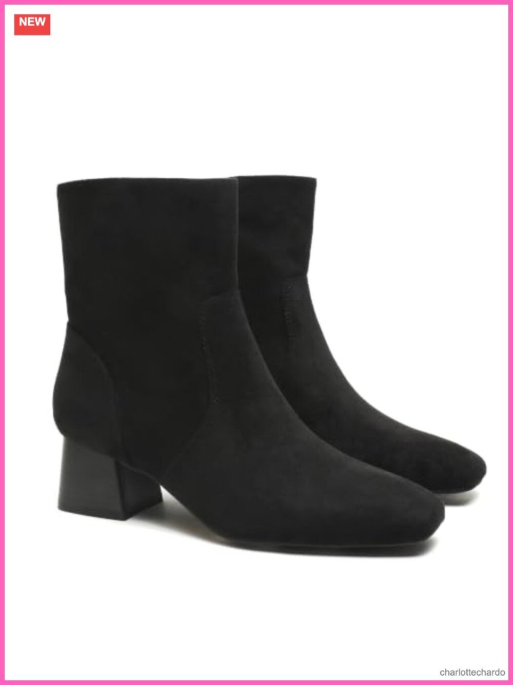 Women's Ankle Boots Low Heel Square Toe Suede Booties Fall Dress Boots